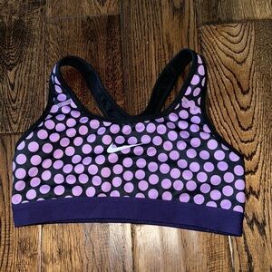 Nike Dri Fit Purple Polkadot Sports Bra